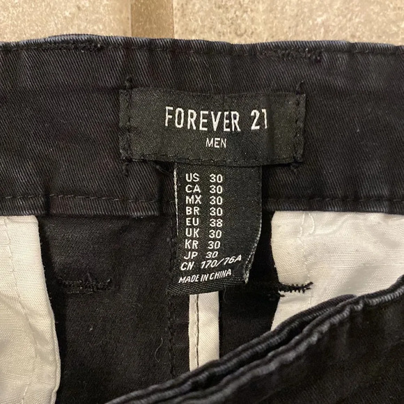 Z Forever 21 Men 30 Chino Pant Skinny Leg Pockets Belt Loops - Picture 5 of 5